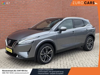 Nissan Qashqai 1.3 MHEV DIG-T 158pk Automaat Tekna+ Navigatie Apple Carplay/Android Auto Parkeersensoren 360 camera Adaptive cruise control Elektrisch panorama dak Head-up Display Blind Spot Assist Elektrische achterklep elektrische bestuurderstoel Stoel-en stuurverwarming Led Climate Control