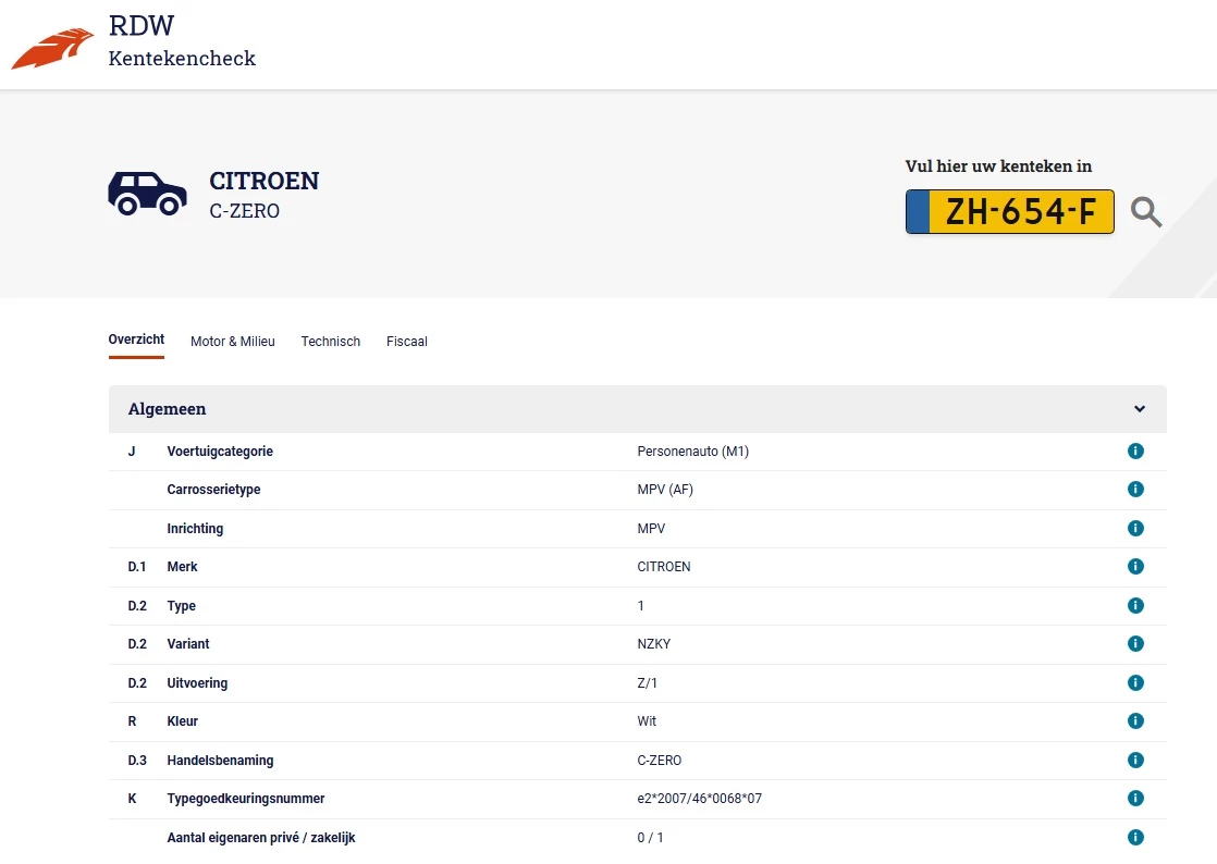 Hoofdafbeelding Citroën C-Zero