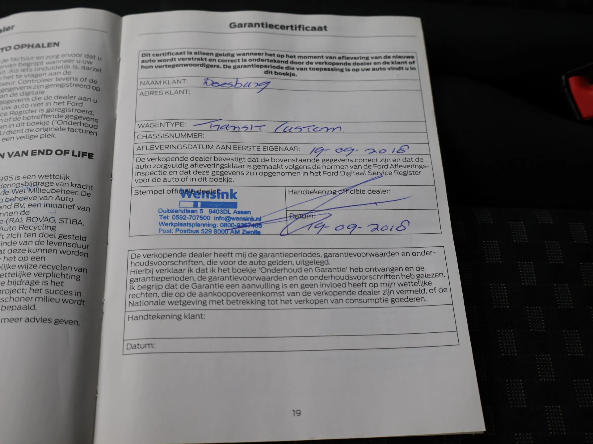 Hoofdafbeelding Ford Transit Custom