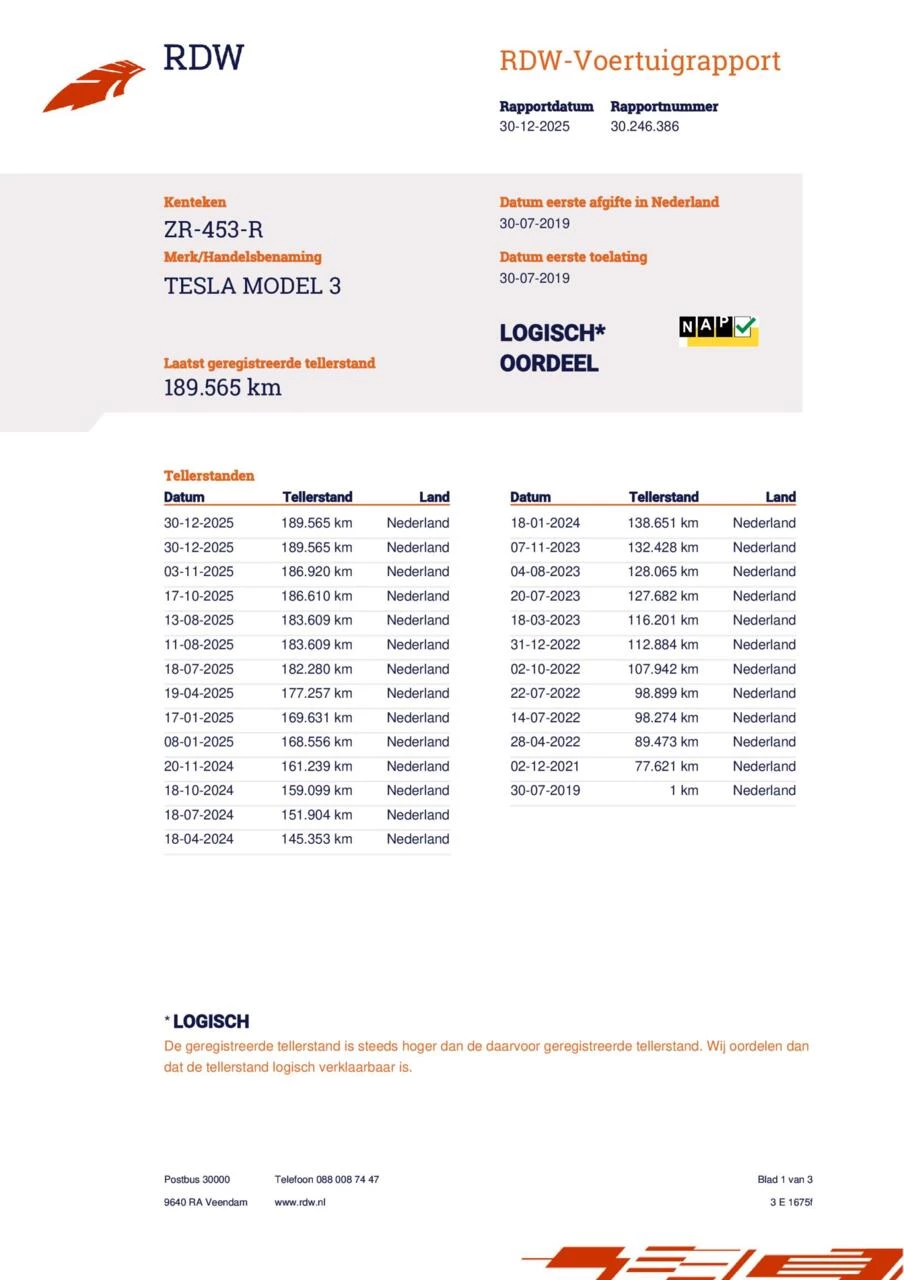 Hoofdafbeelding Tesla Model 3