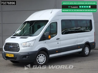 Ford Transit 9-Persoons Luchtvering Ramp Personenvervoer Airco Cruise Camera Parkeersensoren V+A Euro6 Rolstoelvervoer Rolstoel Kombi Tourer Cruise control