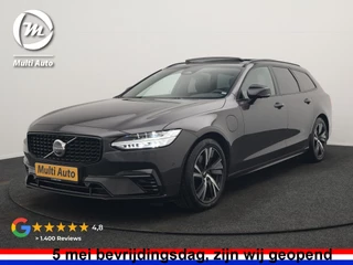 Volvo V90 T6 AWD Ultimate Dark PHEV 350pk Dealer O.H. | Panodak | Head Up | 360 Camera | Adaptive Cruise | Harman / Kardon | Lederen Sportstoelen Memory & Ventilatie | Keyless | Stoelen & Stuur Verwarmd | Apple Carplay | Virtual | DAB | Plug In Hybrid