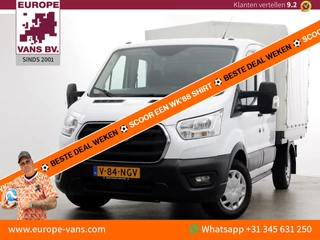 Ford Transit 2.0 TDCI 130pk L2H1 Trend D.C. Open Laadbak met huif 05-2020
