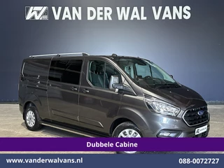 Ford Transit Custom 2.0 TDCI 131pk Automaat L2H1 Dubbele Cabine Euro6 Airco | 2x zijdeur | 5-Zits | Camera | Apple Carplay | LED Android Auto, Cruisecontrol, Trekhaak, Parkeersensoren, LM velgen, Leder, Stoelverwarming, Verwarmde voorruit, Sidebars, Dakdragers, Elektrisch verstelbare bestuurdersstoel