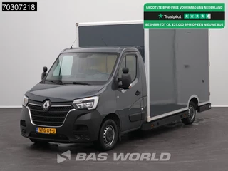 Renault Master 150PK Luchtvering Automaat Bakwagen LED Airco Cruise Camera Euro6 Bakwagen Koffer Meubelbak Verkoopwagen Foodtruck Horsetruck Airco Cruise control