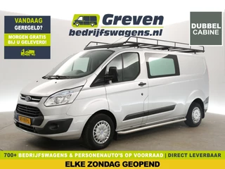 Ford Transit Custom 290 2.2 TDCI L2H1 Dubbele Cabine 6 Persoons Airco Cruise Camera PDC Imperiaal Trekhaak