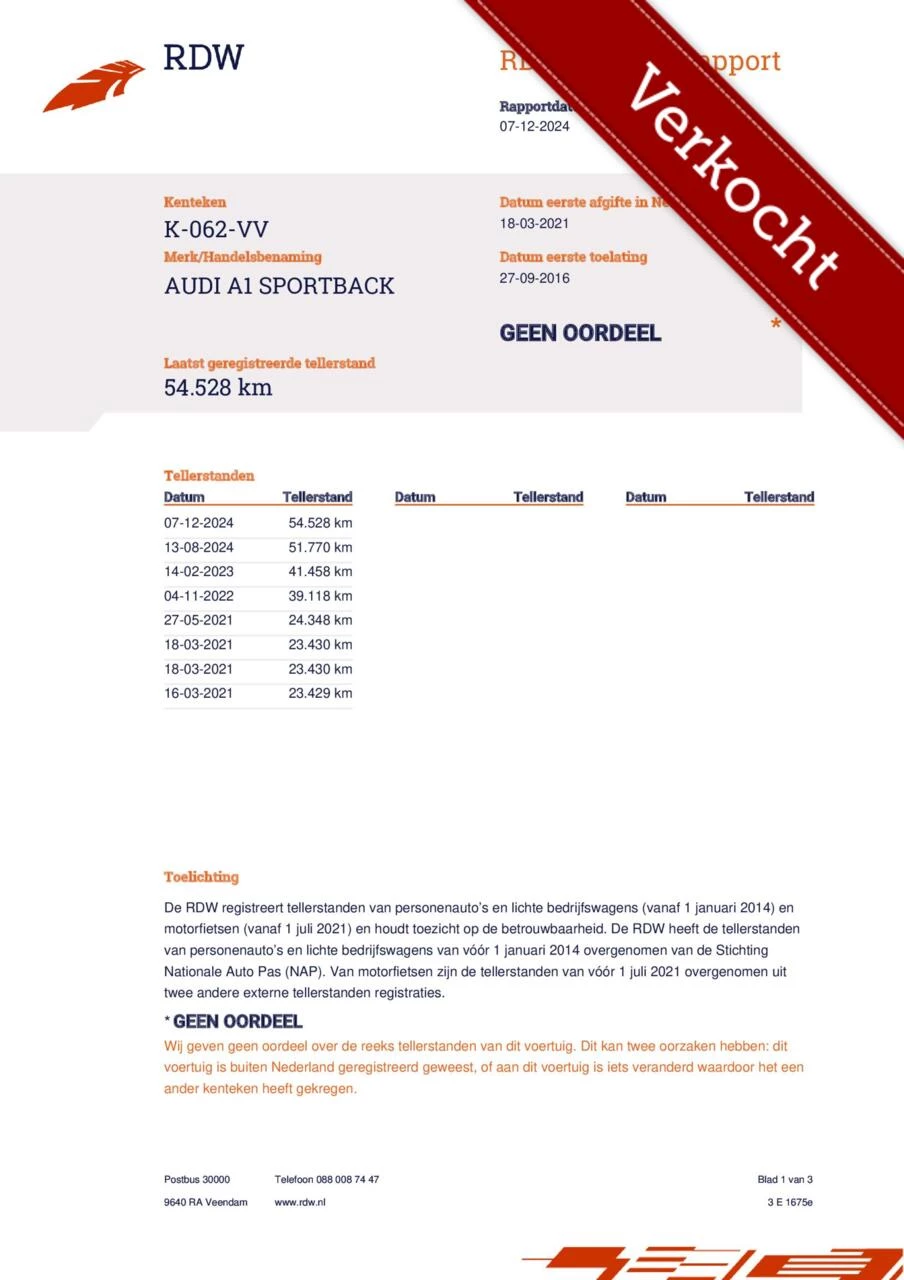 Hoofdafbeelding Audi A1 Sportback