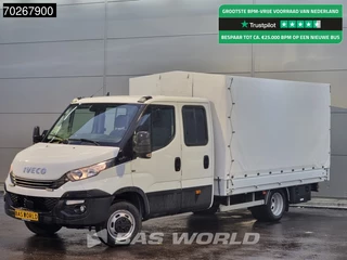 Iveco Daily 50C18 3.0L Automaat Dubbel Cabine Open laadbak Huif Navi Airco Cruise Trekhaak Pritsche 15m3 Airco Dubbel cabine Trekhaak Cruise control