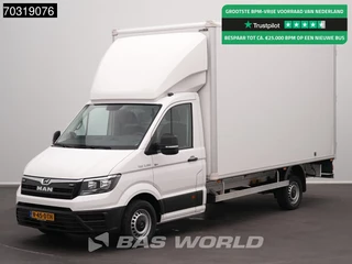 MAN TGE 3.180 245cm Hoog Automaat Achterdeuren 180PK Bakwagen Airco Cruise Camera Euro6 Meubelbak Koffer Airco Cruise control