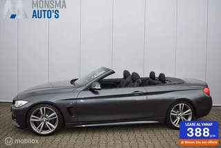 Hoofdafbeelding BMW 4 Serie BMW 435i Cabrio M-Sport Mineralgrau ACC HUD HK-Audio 360°Camera  Nekverwarming Uitklapbare trekhaak