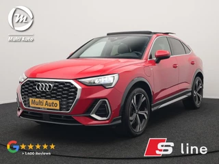 Audi Q3 Sportback 45 TFSI e S Line Dealer O.H PHEV | Panodak | Adaptive Cruise | Lederen Sportstoelen Memory & Verwarmd | Sfeerverlichting | Camera | Virtual | Blis | Navigatie | DAB |