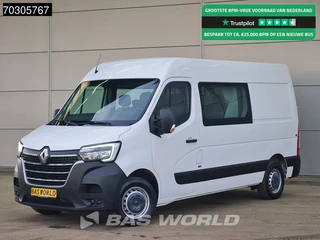 Renault Master 135PK Dubbel Cabine L2H2 LED Airco Cruise Euro6 L2 Doka DC Mixto Airco Cruise control