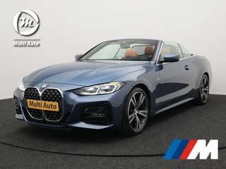 BMW 4 Serie Cabrio 420i M Sport G23 Arctic Race Blue Metallic | Laser LED | Head Up | Harman Kardon | Nek & Stuurverwarming | Lederen Sportstoelen Memory | 19"L.M | Camera | Apple Carplay |
