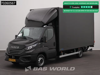 Iveco Daily 35S21 BPM VRIJ! 3.0L Automaat Laadklep Zijdeur ACC LED CarPlay Lat om Lat D'Hollandia 3,5t Trekvermogen Meubelbak Koffer Bakwagen 21m3 Airco
