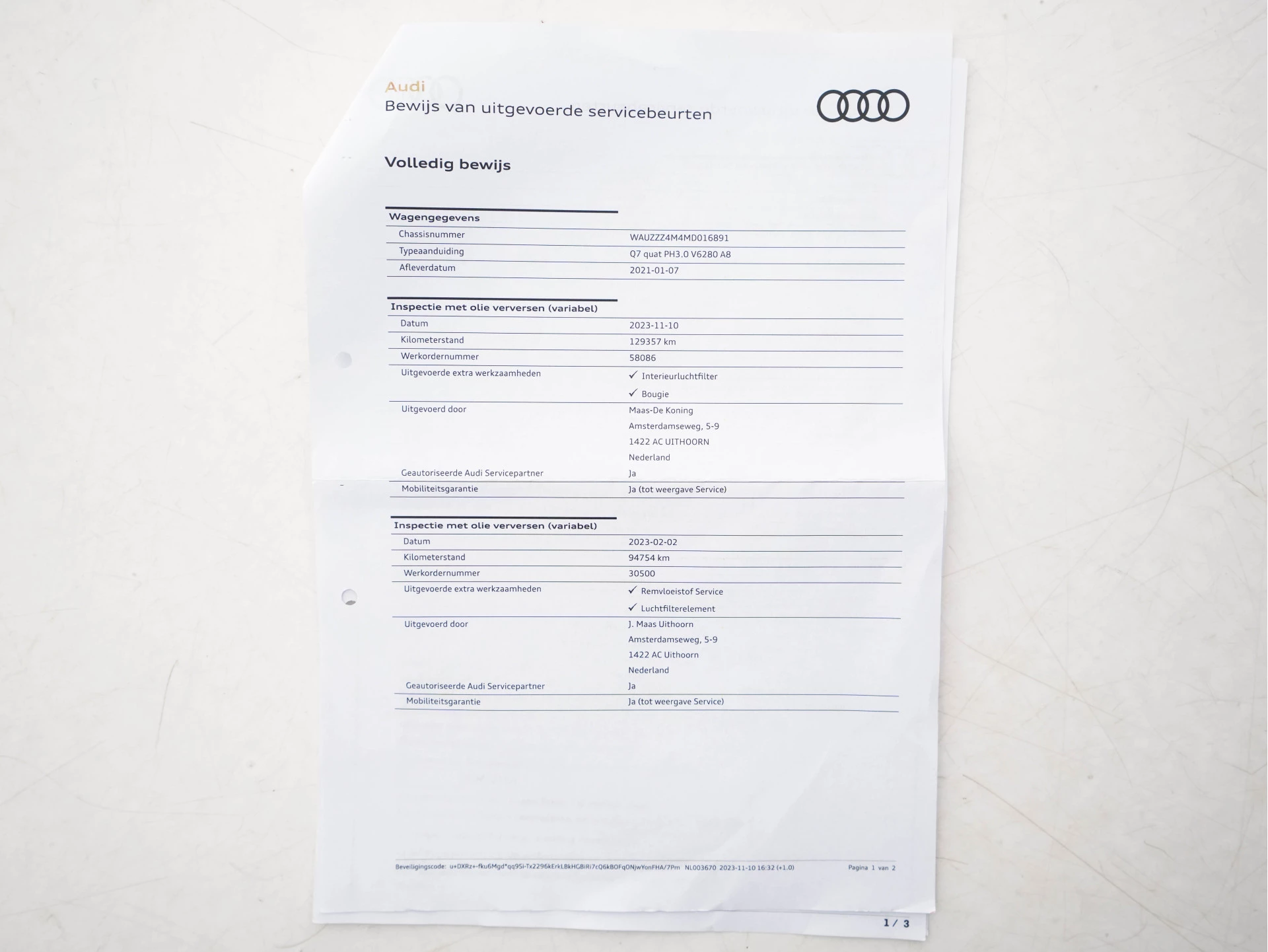 Hoofdafbeelding Audi Q7