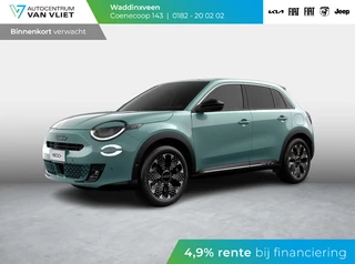 Fiat 600e La Prima 54 kWh | Clima | Adapt. Cruise | Camera | BSM | 18" | Stoelverwarming | Apple Carplay | Elektr. A-Klep