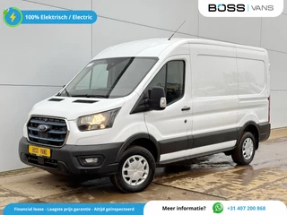Ford E-Transit 390 68kWh 184PK Elektrisch 68kWh 317km WLTP BEV Snelladen L2H2 Climate Control Carplay Camera Stoelverwarming Parkeersensoren voor achter