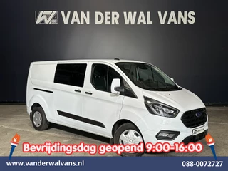 Ford Transit Custom 2.0 TDCI 131pk Automaat L2H1 Dubbele Cabine Euro6 Airco | 6-Zits | Camera | Navigatie | Apple Carplay Android Auto, Xenon, Cruisecontrol, Stoelverwarming, Verwarmde voorruit, Parkeersensoren, Achterklep