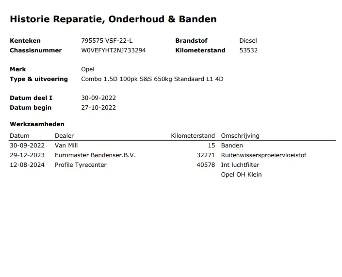 Hoofdafbeelding Opel Combo