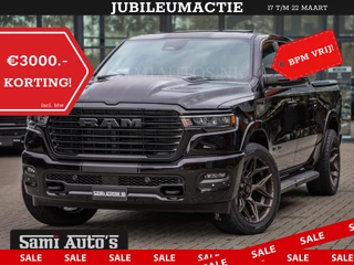 Dodge Ram 2025 LARAMIE NIGHT | 14,4 SCHERM + 10.2 INCH PASSENGER SCREEN | HURRICANE 420PK 636 Nm | PRIJS MET LPG EN COVER EN GARANTIE | DUBBELE CABINE | PICK UP | 5 PERSOONS | DC | GRIJSKENTEKEN | VOORAAD 2220 - 5039