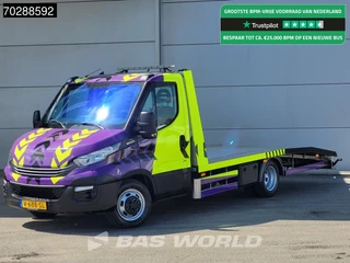Iveco Daily 35C12 Autotransporter Automaat Luchtvering Dubbellucht 3,5t Trekhaak Cruise Lier Euro6 Cartransporter Oprijwagen Trekhaak Cruise control