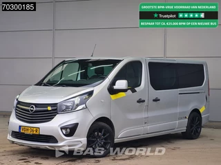 Opel Vivaro 145PK IRMSCHER Dubbel Cabine 2x Schuifdeur L2H1 Trekhaak Airco Cruise Camera Parkeersensoren Leder APK 10-2026 Euro6 L2 DC Doka Mixto Airco Trekhaak Cruise control