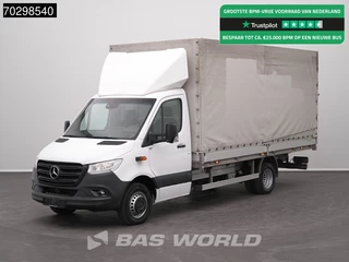 Mercedes Sprinter 519 CDI 3.0L V6 Automaat 484cm Dubbellucht Huif Bakwagen 190PK Airco Cruise Euro6 Meubelbak Koffer Airco Cruise control