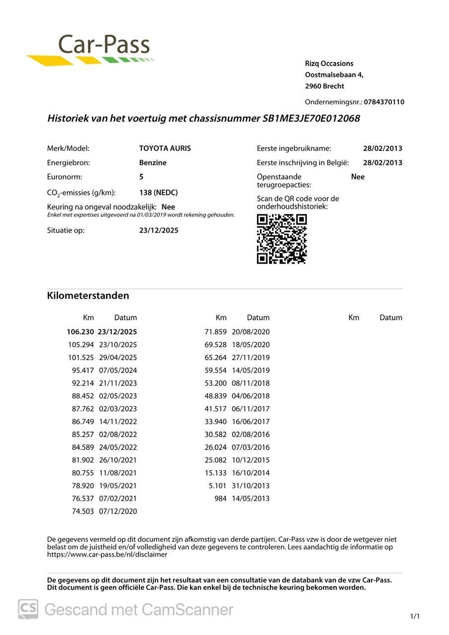 Hoofdafbeelding Toyota Auris