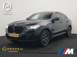 BMW X4 xDrive20i M Sport 184pk Dealer O.H. Carbon Schwarz Metallic | Adaptive Cruise | Camera | Sfeerverlichting | Lederen Sportstoelen Verwarmd | Apple Carplay | Virtual Cockpit | Navigatie | DAB | 19"L.M |