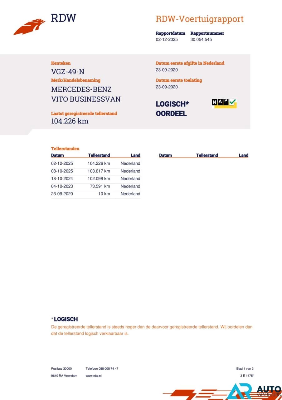 Hoofdafbeelding Mercedes-Benz Vito