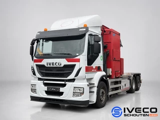 Hoofdafbeelding Iveco Stralis Iveco Stralis AD260S 6x2 CNG Hooklift • Haakarmsysteem • Euro 6 Camera/monitorsysteem • Joystick • Afval/container •  W6500 • 