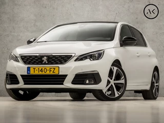 Peugeot 308 1.2 PureTech GT Line Automaat (PANORAMADAK, APPLE CARPLAY, NAVIGATIE, 360 CAMERA, KEYLESS, ZWART HEMEL, SPORTSTOELEN, LEDER, GETINT GLAS, LED KOPLAMPEN, NIEUWSTAAT)