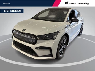 Hoofdafbeelding Škoda Enyaq Coupe Skoda Enyaq Coupé iV 80 Sportline 204pk · SOH 96,2% · Panoramadak · Cristal Face · 360 Camera · Elek. Bestuurdersstoel · Stoelverwarming voor+ achter · 20'' Inch ·