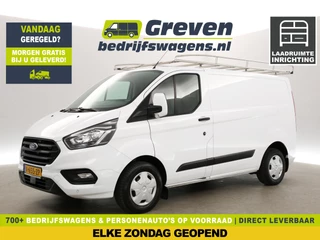 Ford Transit Custom 280 2.0 TDCI L1H1 Airco Cruise Kasten LED Navigatie Imperiaal 3 Persoons Inrichting PDC Trekhaak