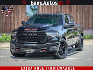 Dodge Ram 1500 Limited Night High Output 540HP 706Nm | Massage + Full Option | De Meest Luxe en Volle Pick-Up in zijn Klasse | Comfortabele Dubbele Cabine met Royale 5 Zitplaatsen | BPM vrij | Nu Leverbaar uit Voorraad | Voorraad Nr 2331 - 5133