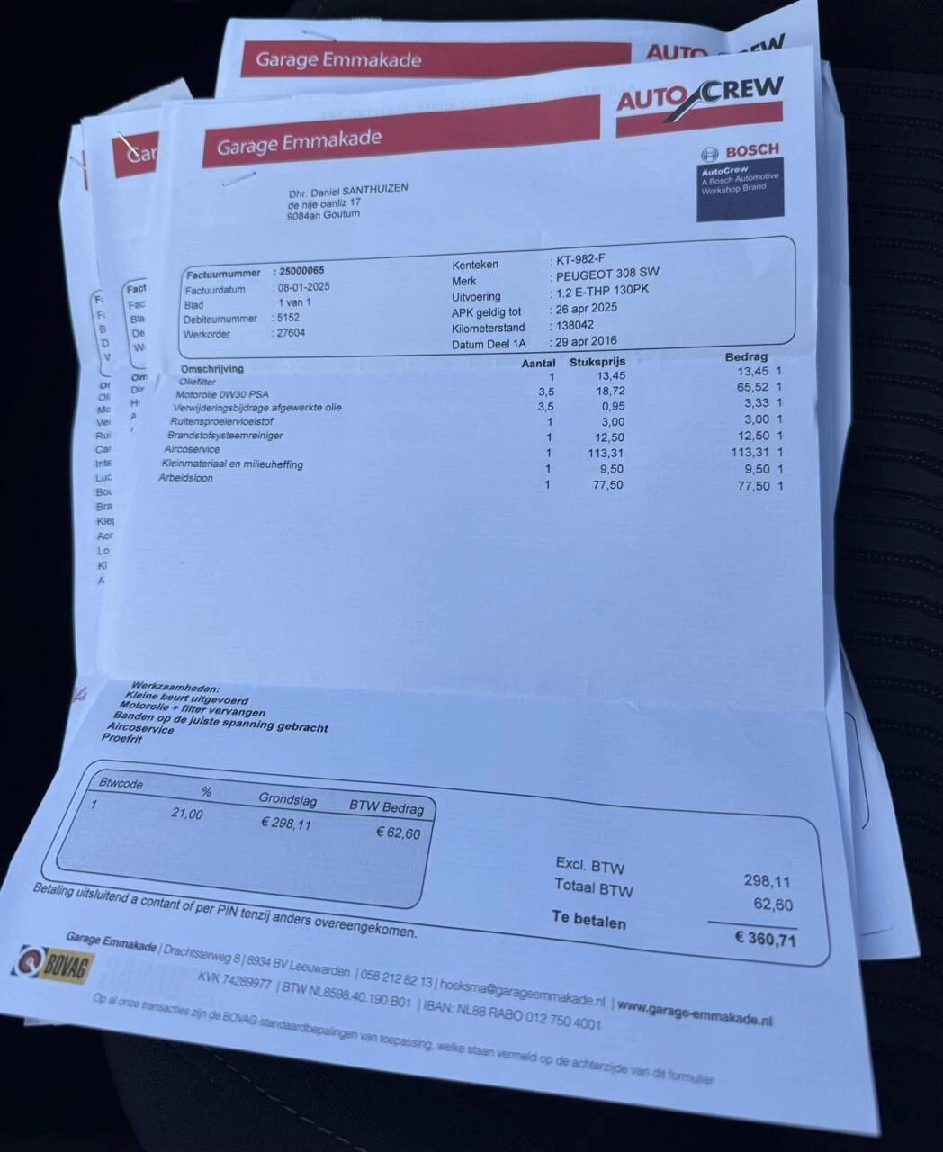 Hoofdafbeelding Peugeot 308