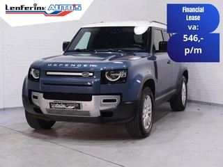 Landrover Defender 3.0 D250 110 Grijs Kenteken 3-Zits Leder Zwart 360 Camera, Navi, Apple Carplay, LED Koplampen