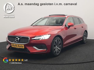 Volvo V60 T6 Recharge AWD Inscription Plug In Hybrid 340pk Dealer O.H. PHEV | Trekhaak Af Fabriek | Panodak | Camera | Harman & Kardon | Lederen Sportstoelen Verwarmd | Stuur Verwarmd | Virtual | Apple Carplay | Keyless | Navigatie | DAB |