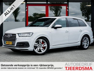 Hoofdafbeelding Audi Q7 Audi Q7 4.0 TDI SQ7 quattro Pro Line + 7p | Trekhaak | Bose Audio | Schuif/ Kantel Pano Dak | Achteras Besturing | Adaptieve Cruise | Virtual Cockpit | Luchtvering | Stoelverwarming | Parelmoer Lak | Alcantara | Matrix LED Koplampen | Privacy Glas |