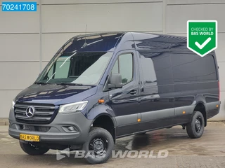 Mercedes Sprinter 319 CDI Automaat 4x4 L3H2 Blauw Metallic LED Navi Camera 4WD Allrad Airco Cruise L3 Maxi 14m3 Airco Cruise control