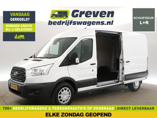 Ford Transit 350 2.0 TDCI L3H2 Trend 170PK Airco Cruise LED 2xSchuifdeur PDC Stoelverwarming Elektrpakket