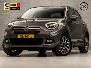 Fiat 500X 1.4 Turbo MultiAir Lounge 141Pk Automaat (NAVIGATIE, LEDER, CLIMATE, CRUISE, KEYLESS, PARKEERSENSOREN, SPORTSTOELEN, GETINT GLAS, LM VELGEN, NIEUWSTAAT)