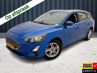 Ford Focus Wagon 1.0 EcoBoost Hybrid Trend Edition Business (124PK) 1e-Eig, 12-Mnd-BOVAG, NL-Auto, Navigatie/Apple-Carplay/Android-Auto, Parkeersensoren-V+A, Cruisecontrol, Lane-Assist, Achteruitrijcamera, DAB, Lm.-Velgen, Privacy-Glas