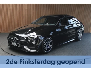 Mercedes-Benz C-Klasse 180 AMG Panodak Leer Camera  Nightpack Navi Burmester PTS Ambient LM velgen Afneemb. trekhaak