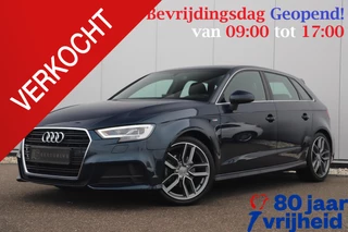 Audi A3 Sportback 35 TFSI CoD S-Line Sport 150PK Automaat Virtual Cockpit Half Leder Stoelverwarming Navigatie Carplay Android 18 inch LMV Full LED Parkeersensor Clima Cruise