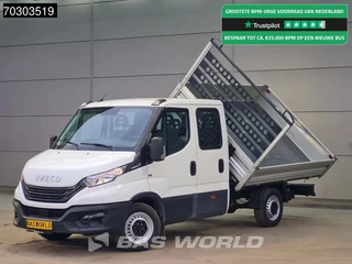 Iveco Daily 35S16 Driezijdige Automaat Kipper Dubbel Cabine 3,5t Trekhaak 160PK Airco Camera Euro6 Tipper Benne Kieper Airco Trekhaak