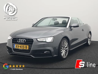 Audi A5 Cabriolet 1.8 TFSI S Line Automaat 177pk Dealer O.H | S Line Interieur & Exterieur | Bang & Olufsen | Cruise Control | Lederen Sportstoelen Verwarmd | Nekverwarming | 19" L.M | Navigatie | DAB |