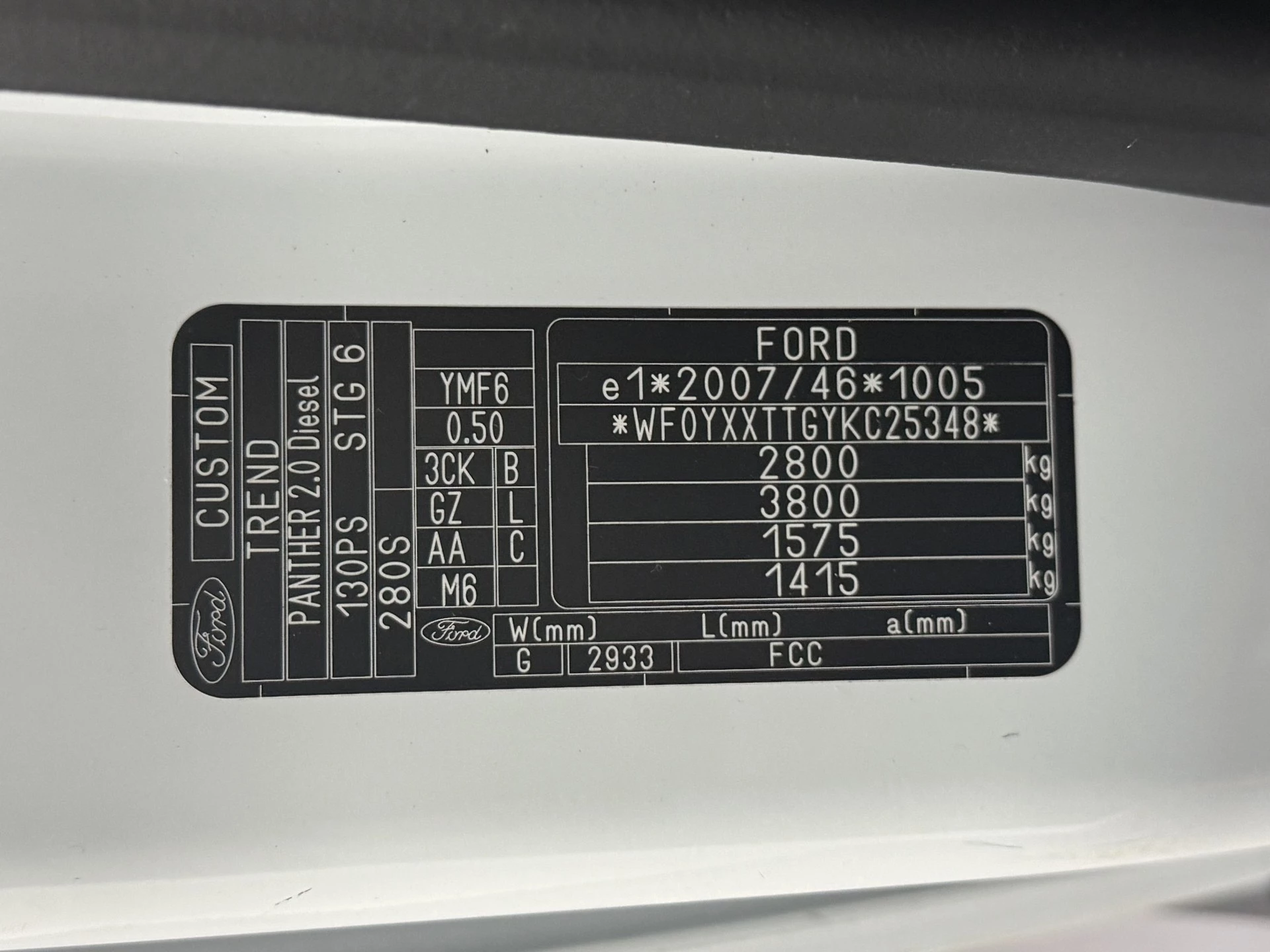 Hoofdafbeelding Ford Transit Custom