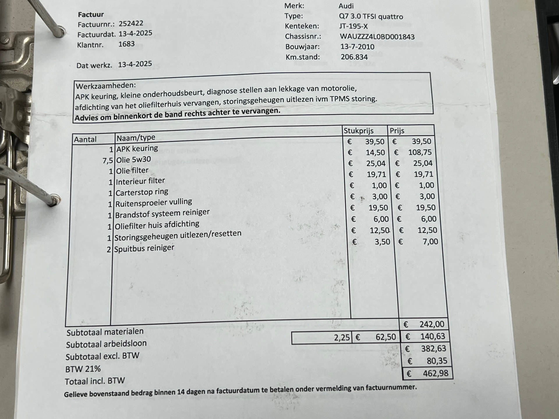 Hoofdafbeelding Audi Q7