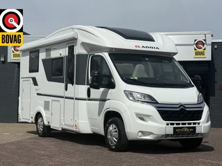 Citroën Jumper Adria CORAL 600 SC 164 pk euro 6 zeer compacte camper queenbed panoramadak elktr fietsendrager tv 2x zonnepaneel remis plisse maxxfan navi camera leder hordeur